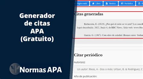 citar en apa 6 online|Generador de citas gratuito